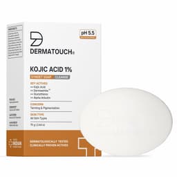 DERMATOUCH Kojic Acid 1% Soap with Glutathione | For Pigmentation & Sun damage | Soap for Men & Women | Suitable for All Skin Types | 75g