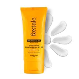 Foxtale Glow Sunscreen SPF 50 PA++++ with Vitamin C & Niacinamide, In-Vivo Tested, Sensitive-Skin Friendly, Made with 100% New-Gen Filters, Lightweight, Non-Greasy, No White Cast |For Men & Women 50ml