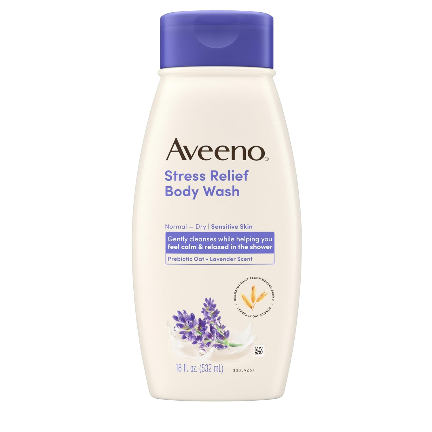 Aveeno Stress Relief Body Wash with Soothing Oat, Lavender, Chamomile & Ylang-Ylang Essential.