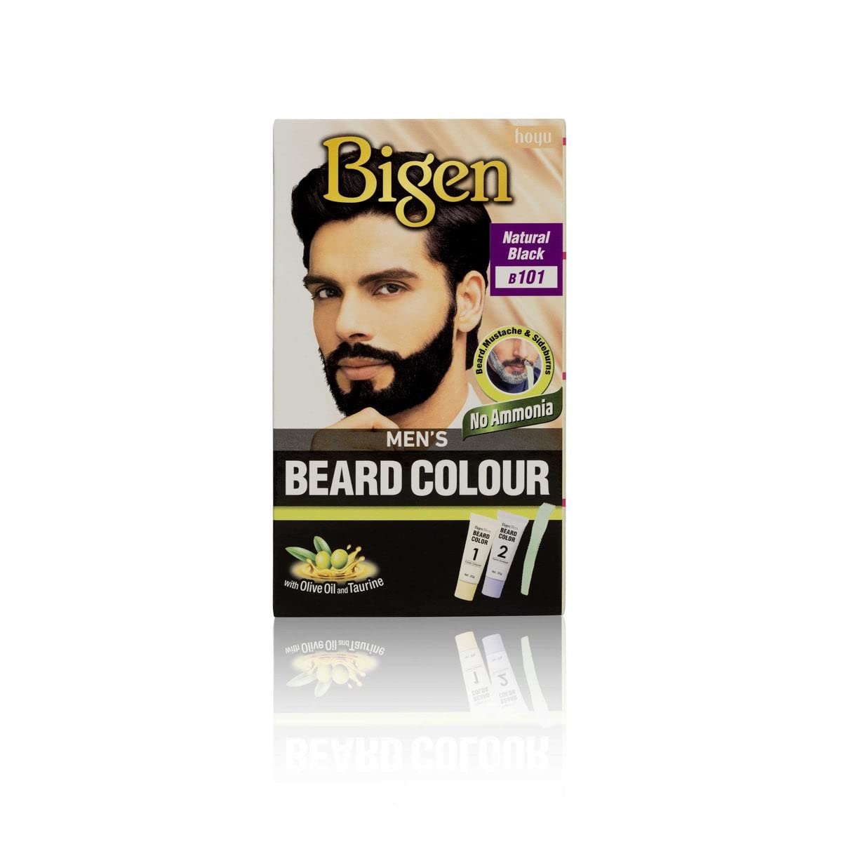 Bigen Mens Beard Colour Natural Black B101 40G
