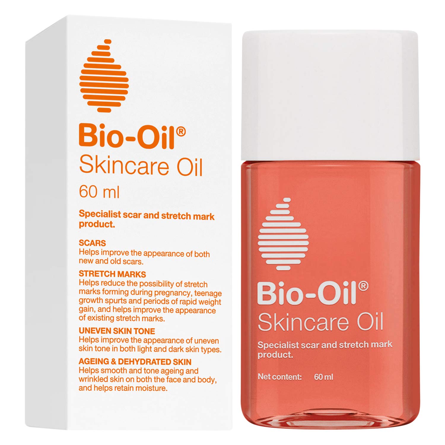 Bio-Oil 60 ml (Specialist Skin Care Oil - Scars, Stretch Mark, Ageing, Uneven Skin Tone), white,803690
