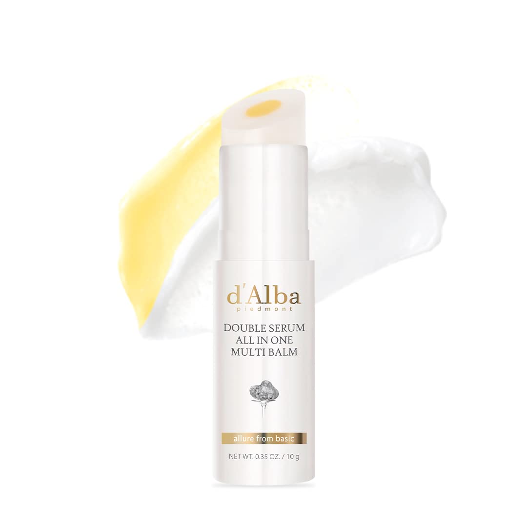 d'alba Piedmont Italian White Truffle Double Serum All-in-one Multi Balm, Vegan Skincare with Vitamin C and Vegan Collagen, 3-in-1 Wrinkle Improvement, Eye Treatment, Dark Spot Corrector, Korean Skin Care