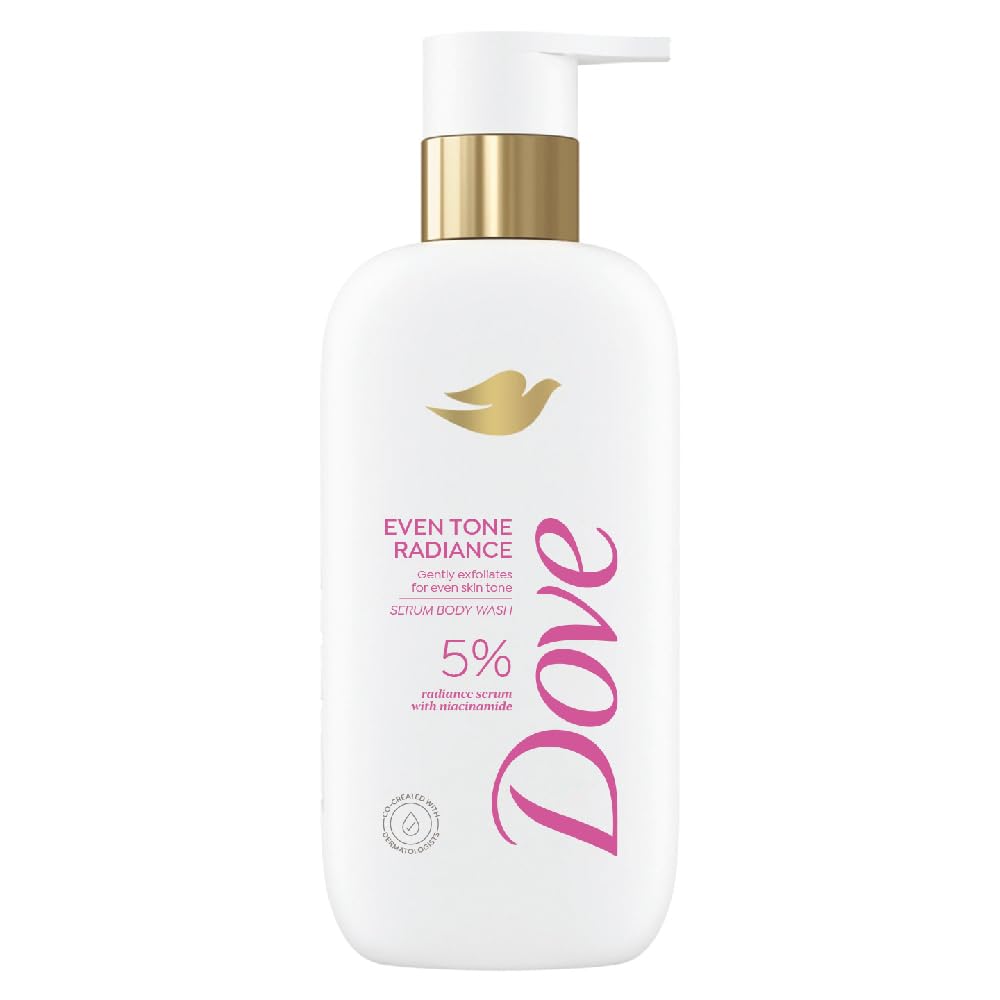 Dove Even Tone Radiance Serum Body Wash|5% Radiance Serum with Niacinamide| Gently exfoliates for even skin tone | Paraben & SLS free | 300 ml