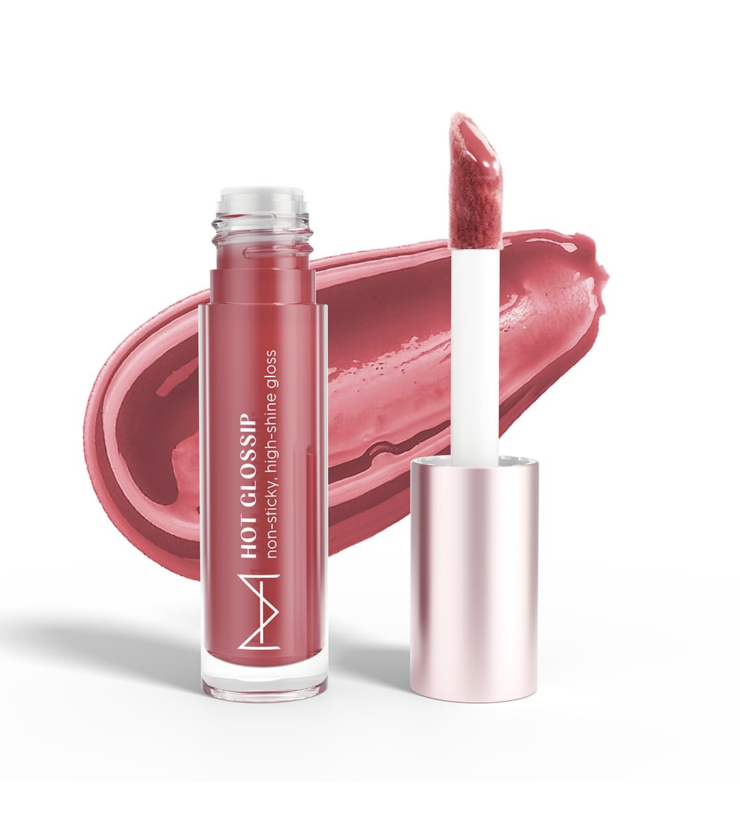 House Of Makeup Non-sticky gloss | High-shine lip gloss for pigmented lips | Lip gloss with hyaluronic acid | Zero stickiness (Berry Discreet)