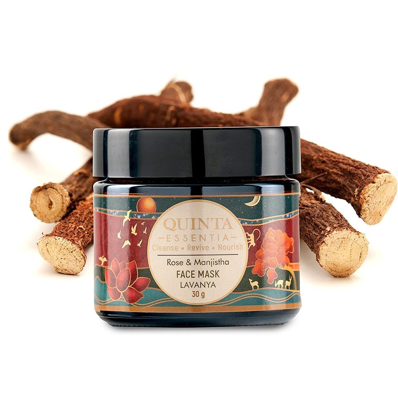 Lavanya Face Mask for Glowing Skin, for Men and Women, Skin Detan and Hydrating Face Pack with Rose and Majistha, 30 gms