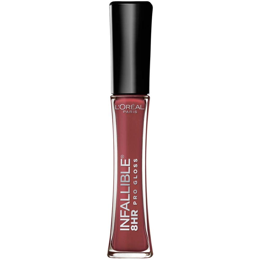 L'OREAL PARIS Makeup Infallible 8 Hour Lip Gloss, Comfortable & Hydrating Formula, Sangria, 0.5 Fl.Oz.