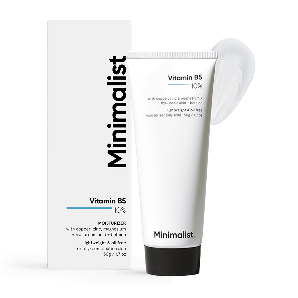 Minimalist Dehydrated Skin Moisturizer with 10% Vitamin B5 for Oily & Acne-Prone Skin | Oil-Free Hydration & Lightweight Gel Formula for Damaged Barrier Repair | Fast-Absorbing & Non-Sticky Lightweight Winter Cream For Women & Men| 50 grams