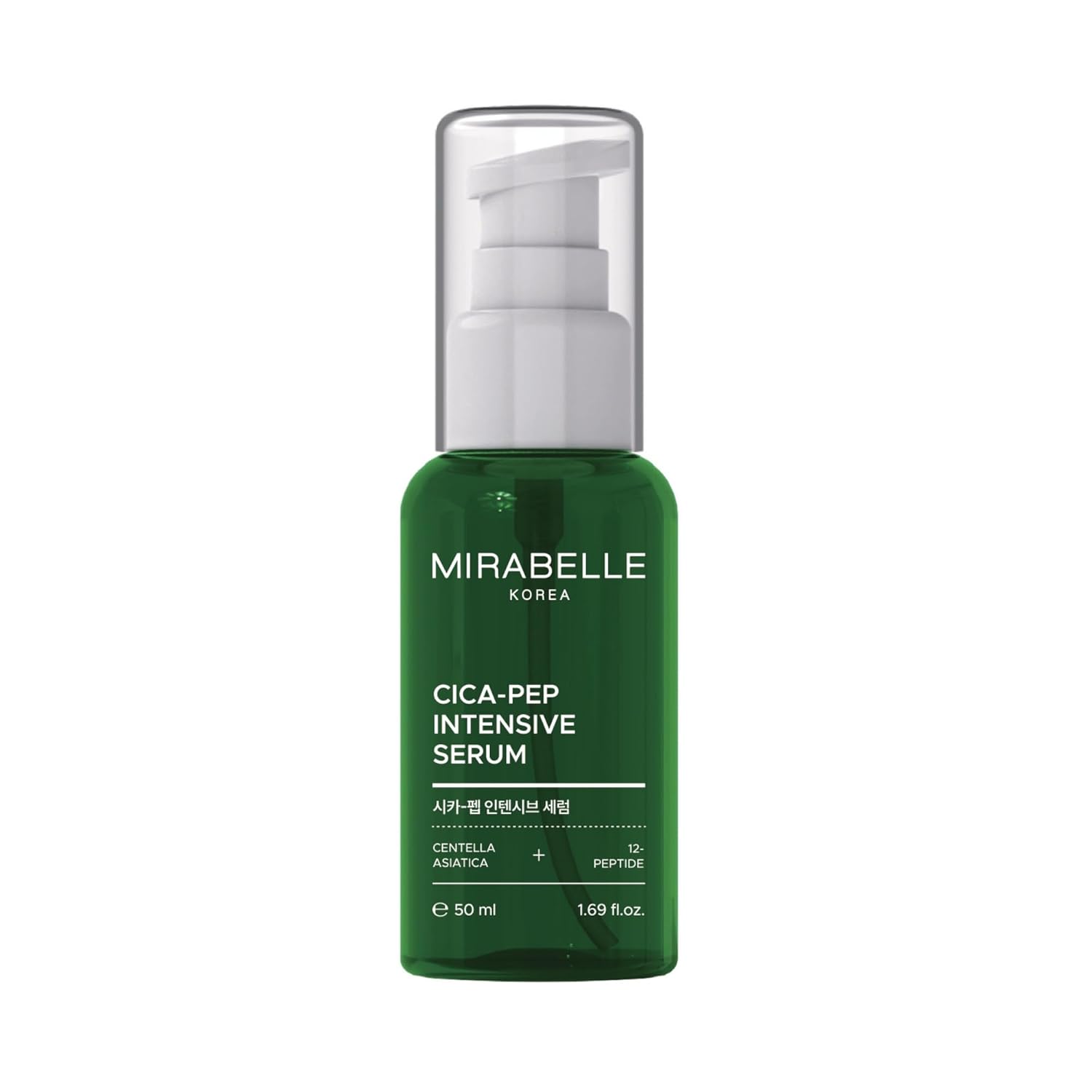 Mirabelle Korea Cica-Peptide Intensive Serum 50ml | Korean Anti-Aging Face Serum with Peptides & Centella Asiatica | Hydrating, Firming & Wrinkle Care | Soothing & Repairing | Skincare for Men & Women