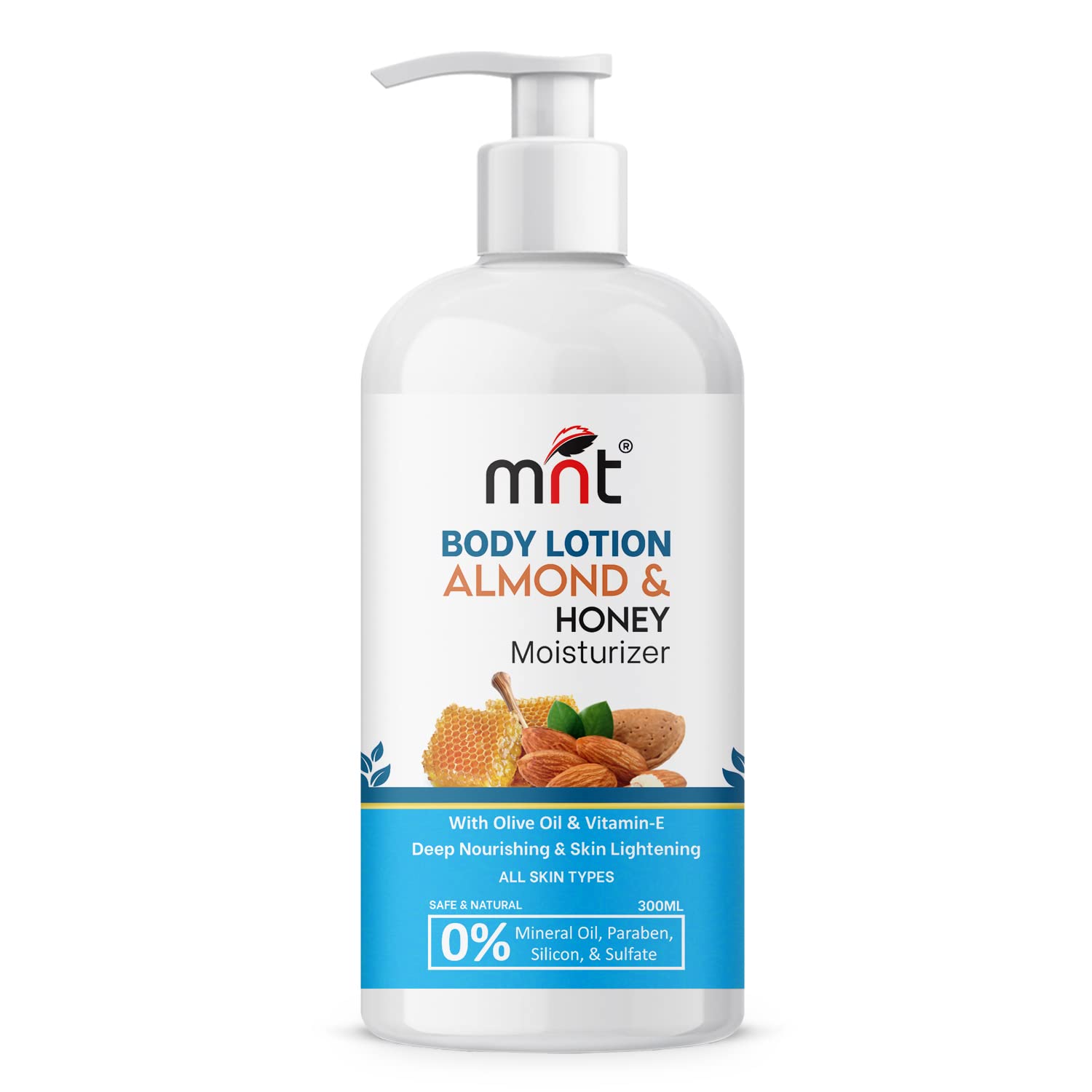 MNT Almond & Honey Body Lotion, for Soft & Nourishing Skin, 300 ml