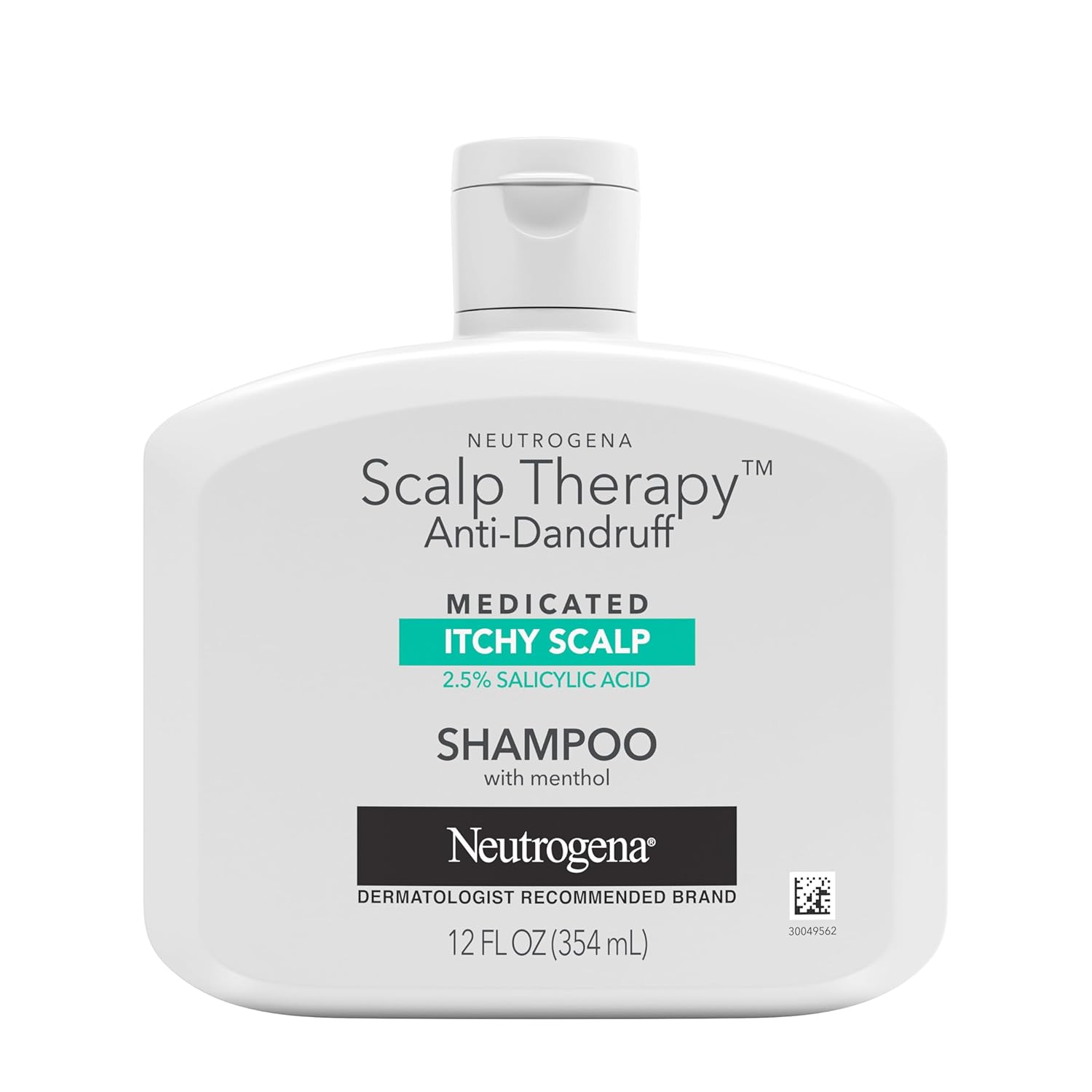 Neutrogena Scalp Therapy Anti-Dandruff Shampoo for Itchy Scalp with Peppermint Fragrance, 12 fl oz