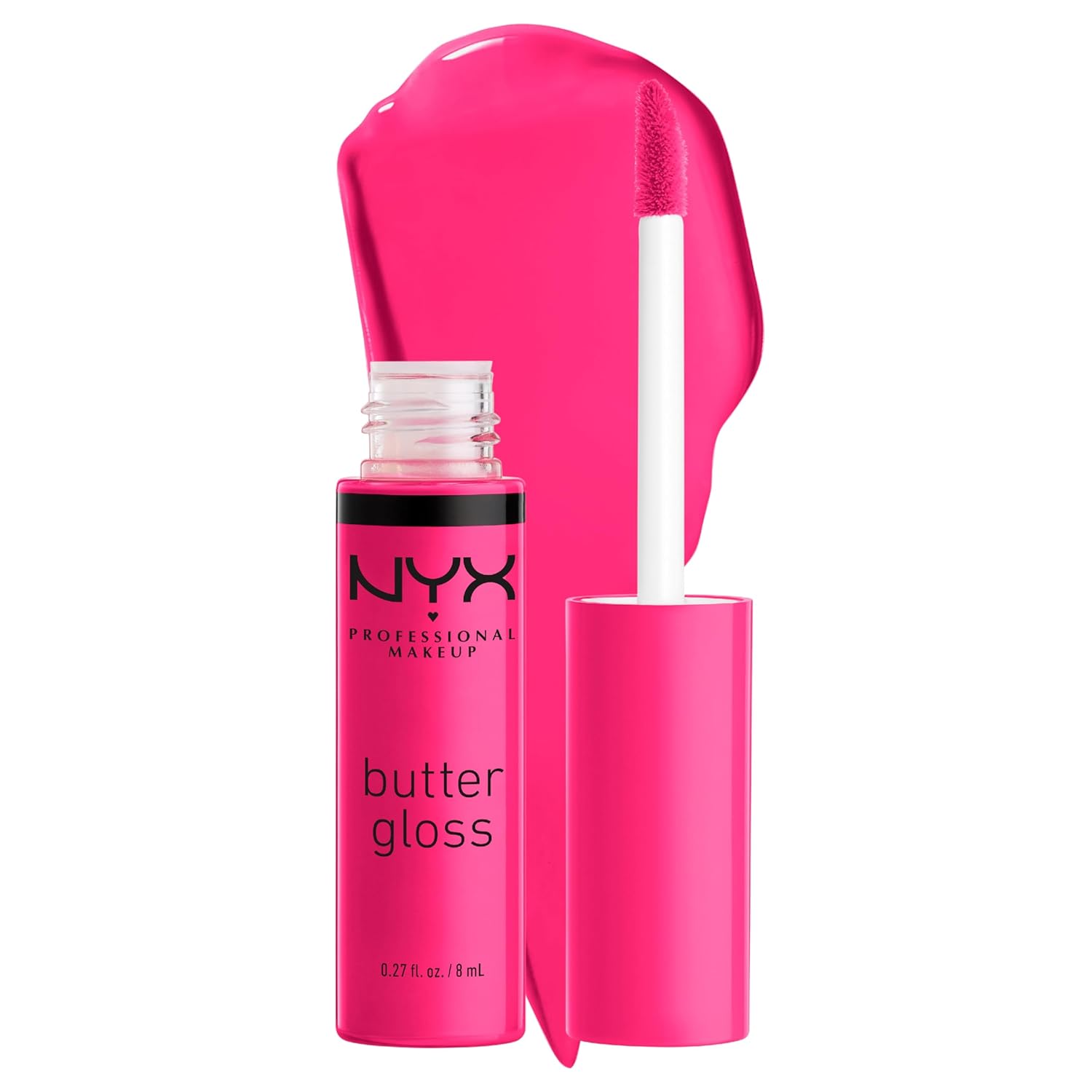 NYX PROFESSIONAL MAKEUP Butter Gloss - Summer Fruit (Hot Pink), Non-Sticky Lip Gloss