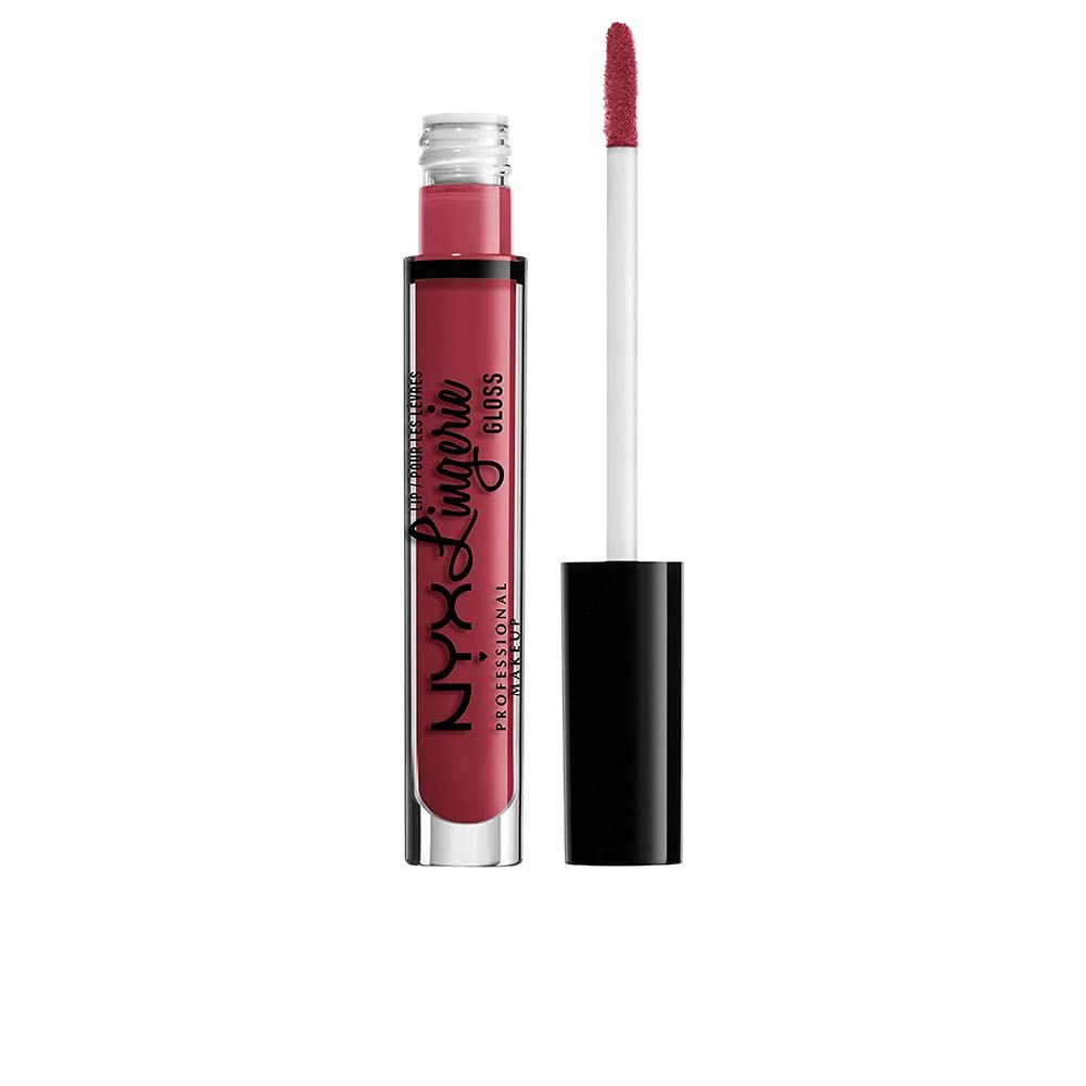 Nyx Professional Makeup Lip Lingerie Gloss, Dark Pink-brown, 0.11 Ounce
