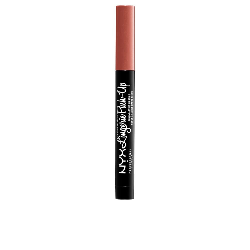 NYX PROFESSIONAL MAKEUP Lip Lingerie Push-Up Long Lasting Lipstick - Bedtime Flirt, Red Tone Pink