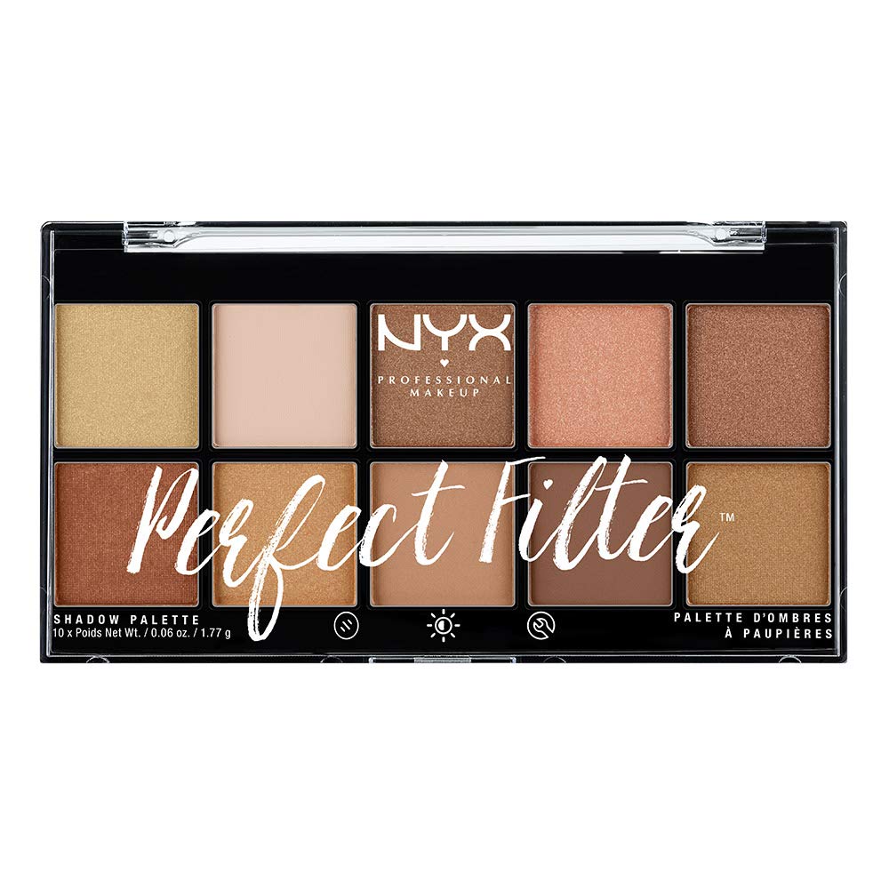 Nyx Professional Makeup Perfect Filter Eyeshadow Palette, Golden Hour, 17.7g