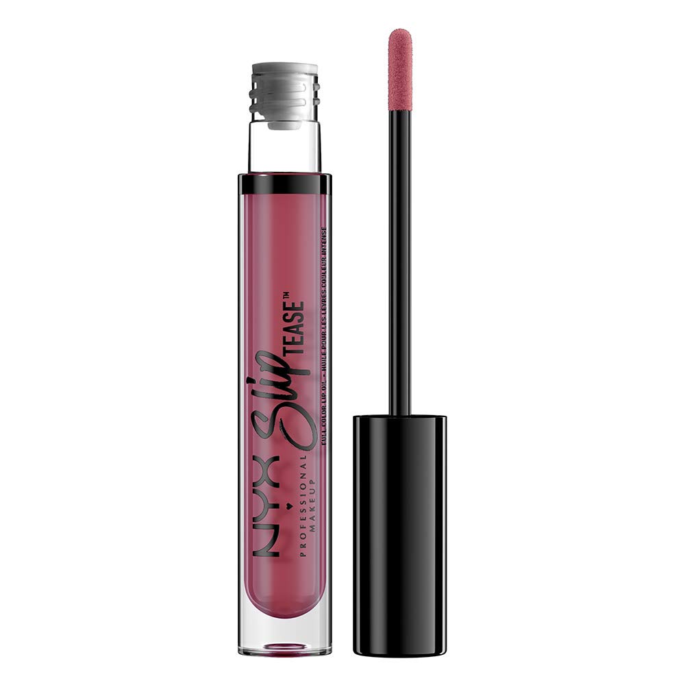 NYX PROFESSIONAL MAKEUP Slip Tease Full Color Lip Oil, Bang Bang, 0.13 Fluid Ounce