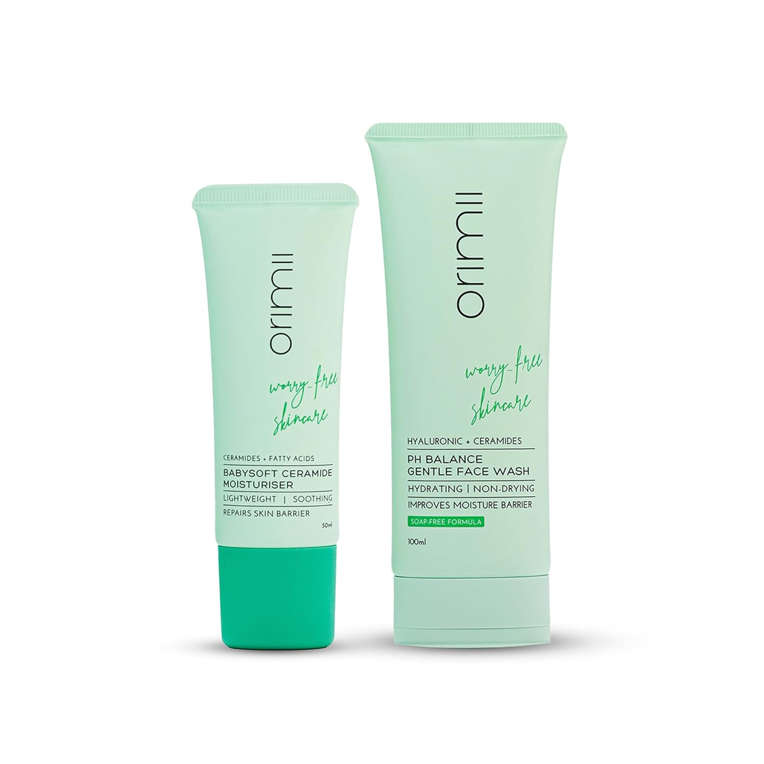 Orimii Babysoft Moisturizer & pH Balancing Face Wash Combo, 150ml, Pregnancy-Safe Skincare Kit