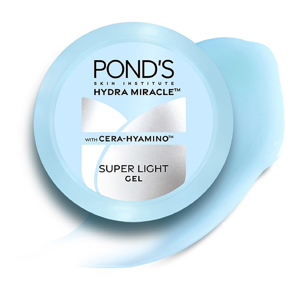 Pond's Super Light Gel Oil Free Face Moisturizer 200 g | With Cera-Hyamino for Ultimate Soft Smooth Skin - Daily Use