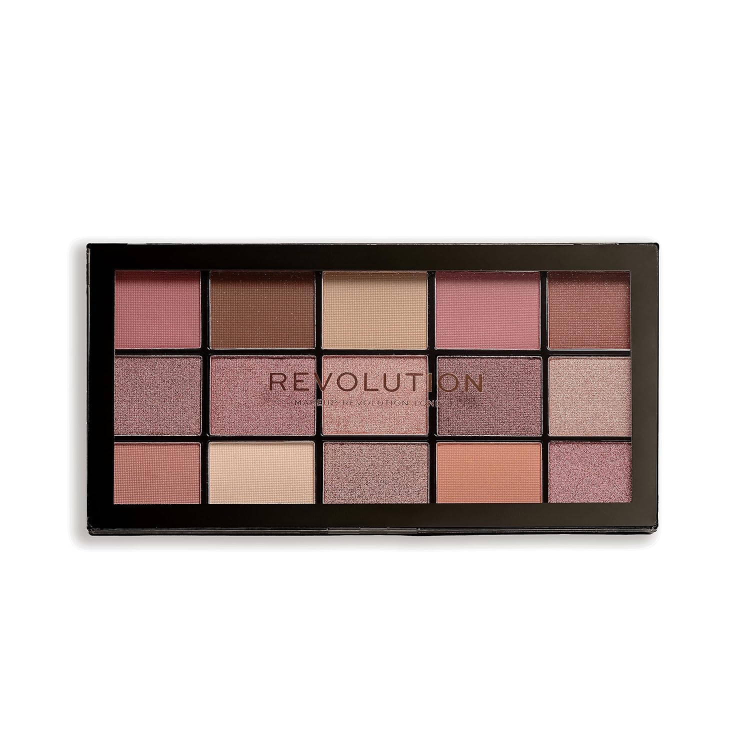 Revolution Beauty London Matte Makeup Reloaded Provocative Eyeshadow Palette Seductive Neutral Tones Everyday Wear with a Sultry Edge, Multicolor