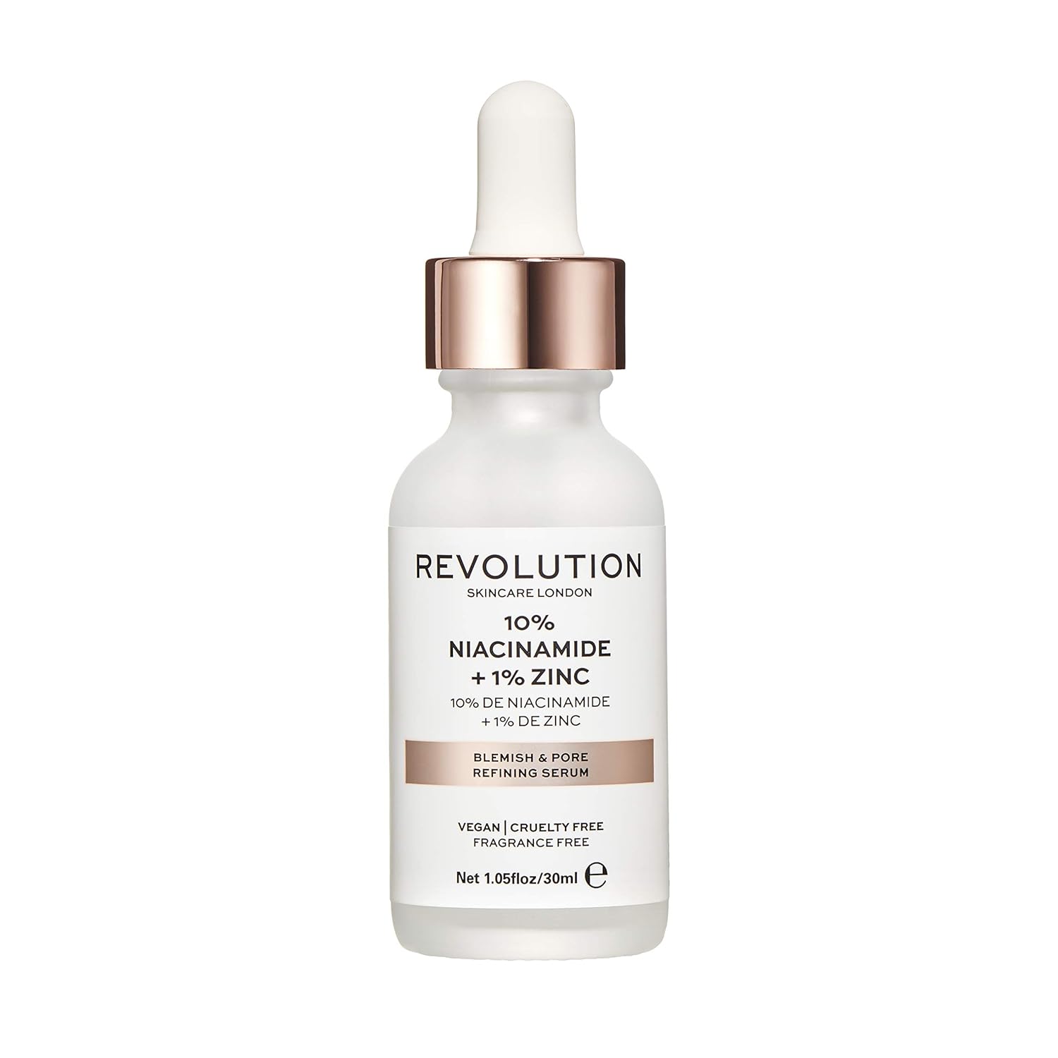 Revolution Skincare Blemish and Pore Refining Serum - 10% Niacinamide + 1% Zinc (acne, oily skin, large pores, blemishes)