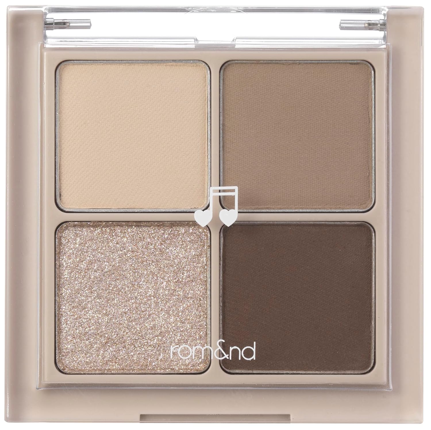 Rom&Nd Better than Eyes 4 Color Mini Basics Eye Shadow Palette,Velvety Texture, Long-lasting makeup, Galaxy pearl glitter, MLBB, MEBB | Daily Use, K-beauty | 6g (Brown DRY BUCKWHEAT FLOWER)