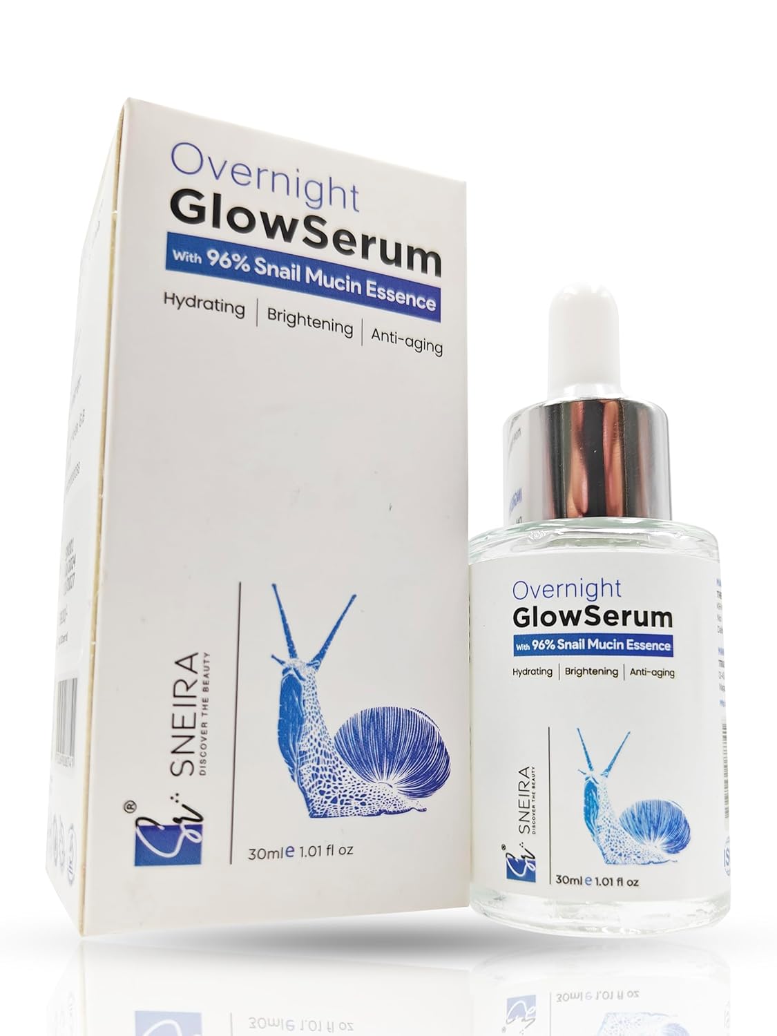 Snail Mucin 96% 30 ml Secretion Filtrate Serum with Niacinamide & Hyaluronic Acid | 72 Hours Hydration & Peptide,Wrinkles & Spot Correction, Anti Ageing, Dull Skin & Fine Lines, Korean Skincare