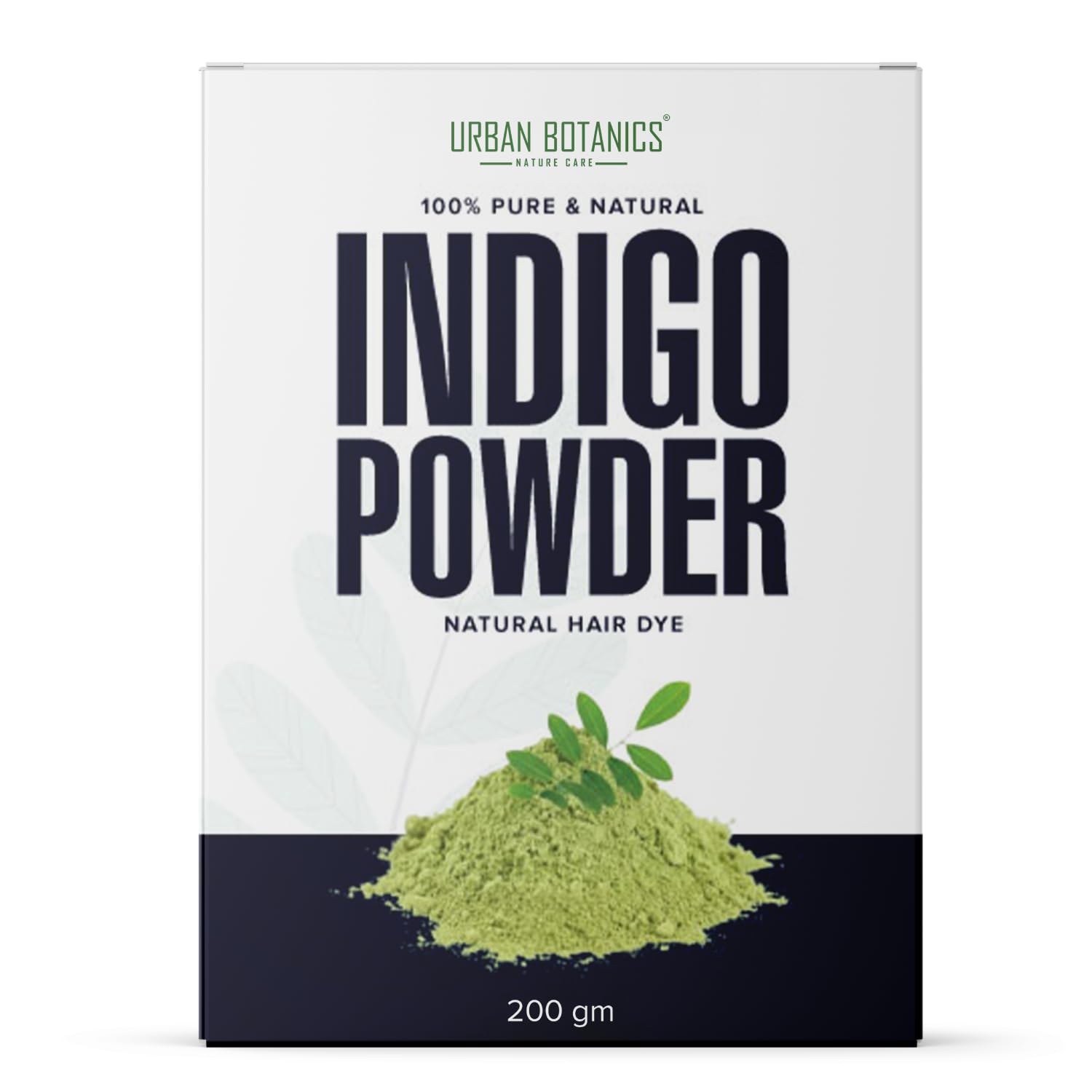 UrbanBotanics 100% Raw & Natural Indigo Powder for Natural Hair Color, Organic & Chemical-Free, For Men & Women, 200g