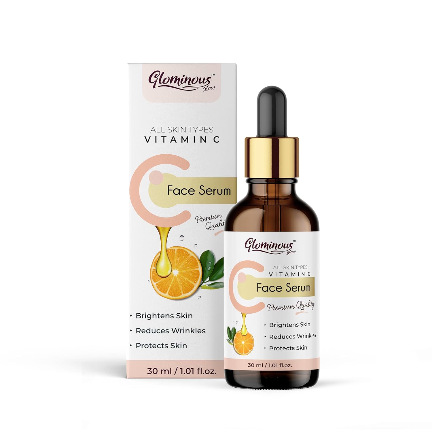 Vitamin C Booster Face Serum, Increases Skin's Glow Instantly and Reduces Spots Overtime,Skin Naturals, Bright Complete, Anti-Acne All skin type 30ml