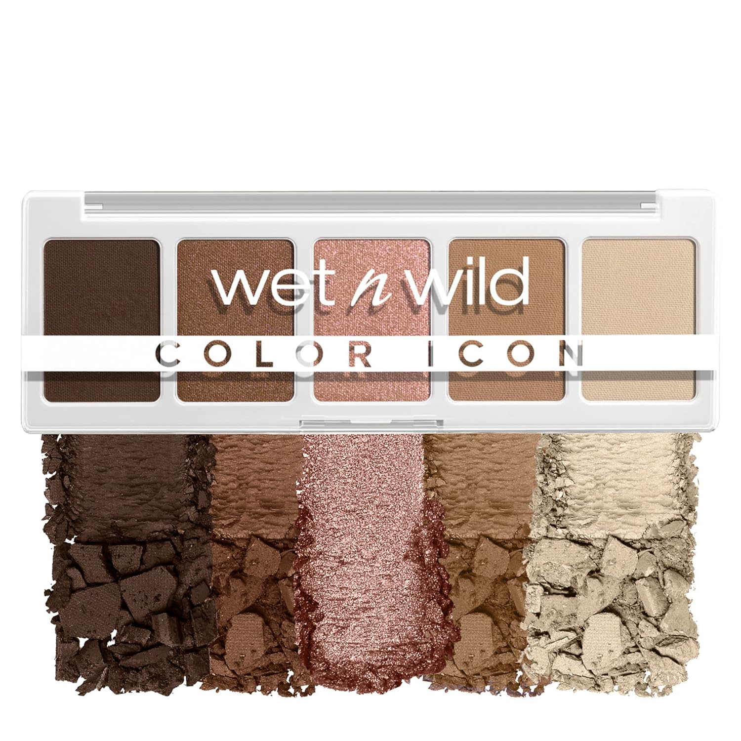 Wet n Wild Color Icon Eyeshadow Makeup 5 Pan Palette, Matte, Shimmer, Metallic, Long Wearing, Rich Buttery Pigment, Cruelty Free - Walking On Eggshells - 6gms