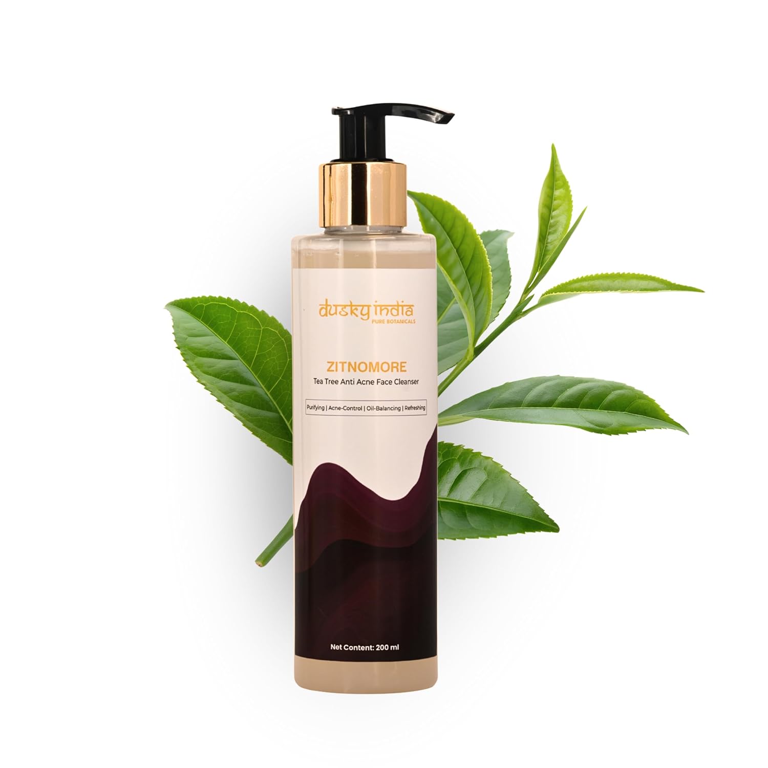 ZitNoMore – Tea Tree Anti-Acne Face Cleanser 200 ML | Purifying Tea Tree Face Wash | Deep Detox & Clear Skin Cleanser | Natural Anti-Acne Skincare | Hydrating & Oil-Balancing Gel