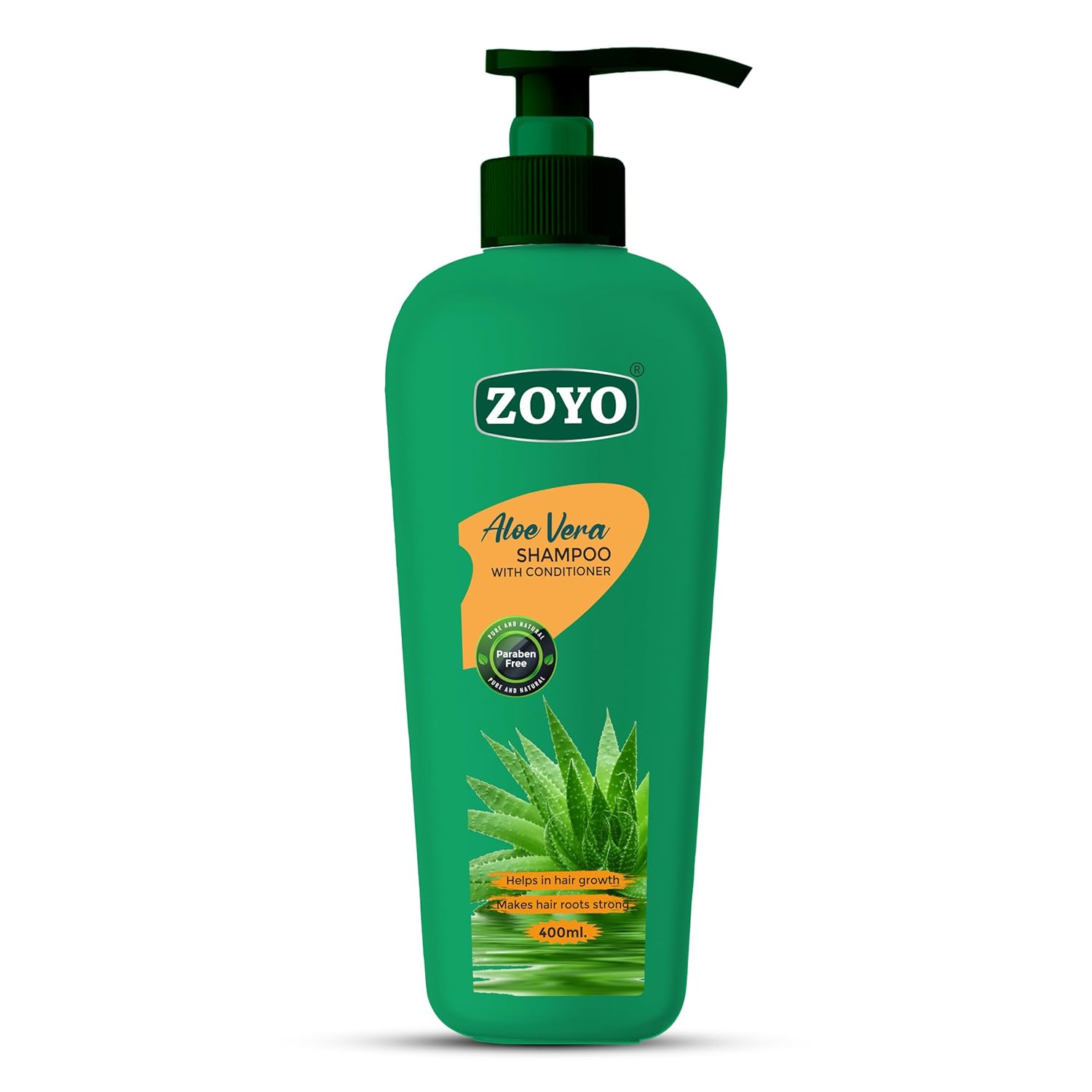 Zoyo Aloe Vera Herbal Cleanser 800ml | Anti-Dandruff Cooling Shampoo | Gentle Natural Formula for Smooth, Shiny, Nourished Hair | Refreshing Herbal Care for Scalp & Hair Health